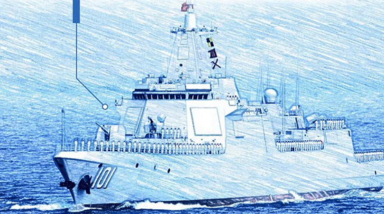 海上大閱兵手繪長圖來了！