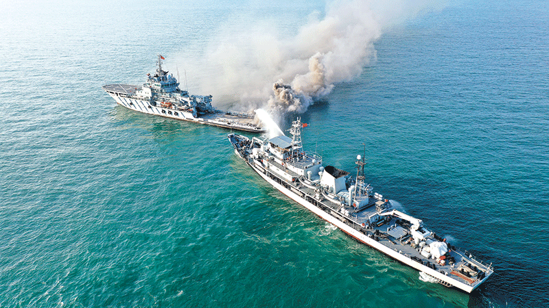 高清大圖！海軍某防險救生支隊聯(lián)合搜救演練掠影